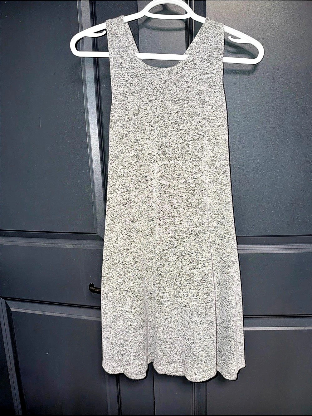 Abercrombie & Fitch Marled Grey Skater Dress Gray Sleeveless Mini Dress Small